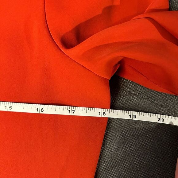 Chico’s Size 00 Asymmetrical Blouse Knot on bottom Left (0/2 US) Burnt Orange - Picture 3 of 7